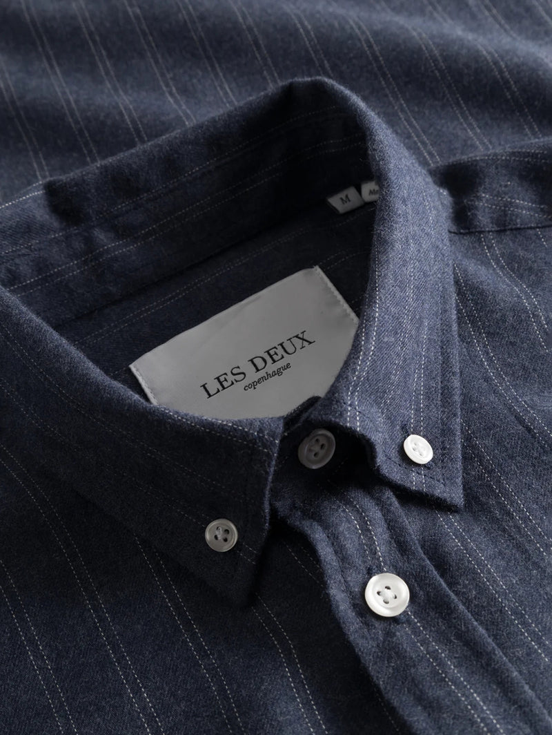 Desert Reg Stripe Shirt - Dark Navy-LES DEUX-Over the Rainbow