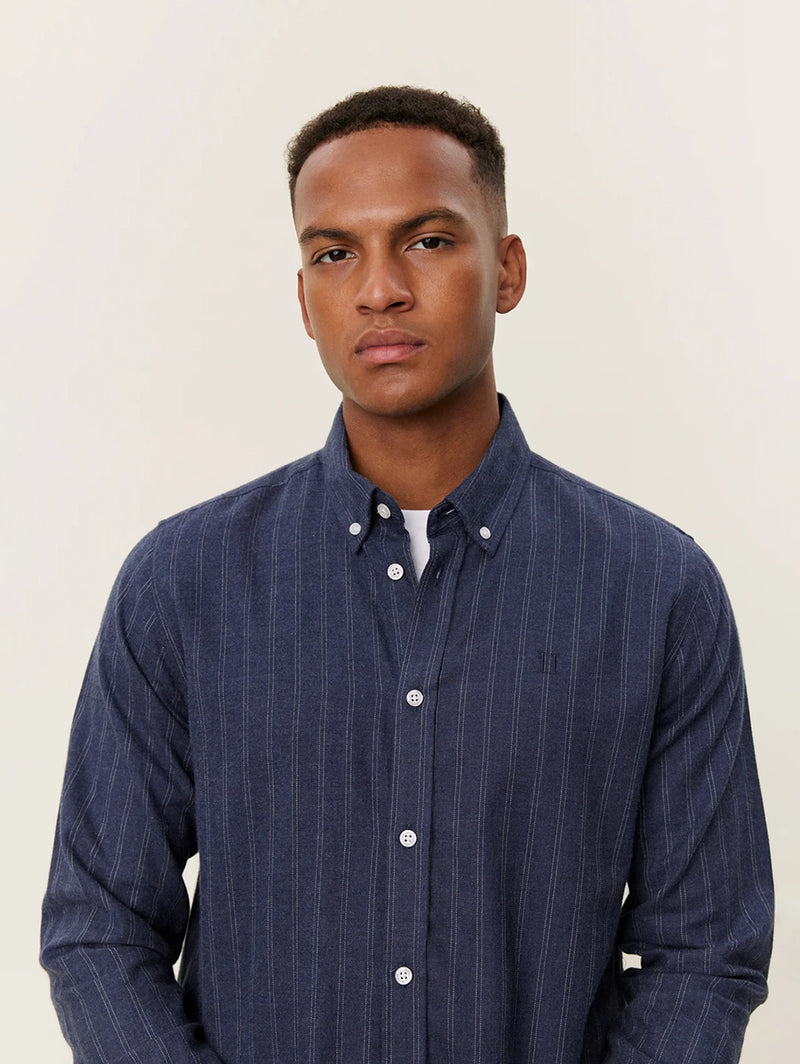 Desert Reg Stripe Shirt - Dark Navy-LES DEUX-Over the Rainbow