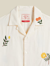 Embroidery Flowers Shirt - Natural-PORTUGUESE FLANNEL-Over the Rainbow