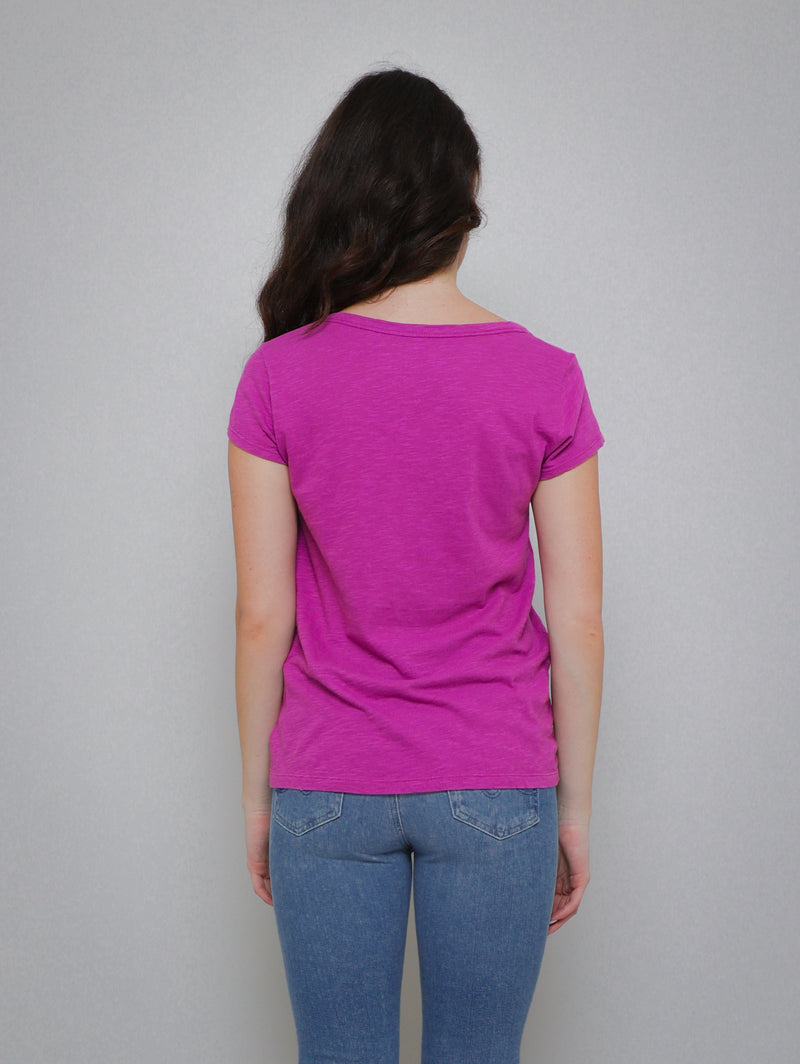 Kira Short Sleeve Scoop Tee - Tuscany-Velvet-Over the Rainbow