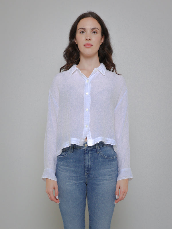 Larissa Gauze Button Up - White-Velvet-Over the Rainbow