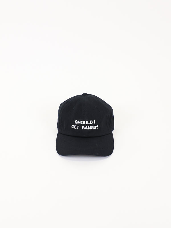 Should I Get Bangs Dad Cap -Black/White-INTENTIONALLY _______-Over the Rainbow