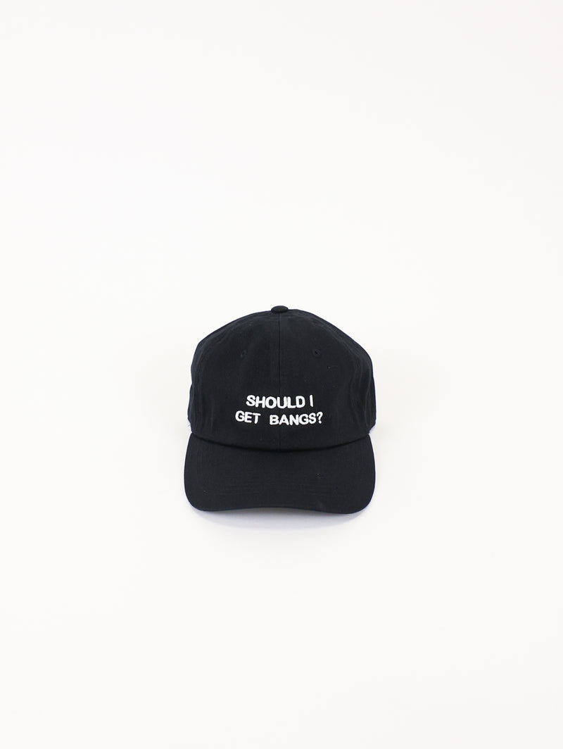 Should I Get Bangs Dad Cap -Black/White-INTENTIONALLY _______-Over the Rainbow