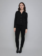 Knit Shirt - Black-Bella Dahl-Over the Rainbow