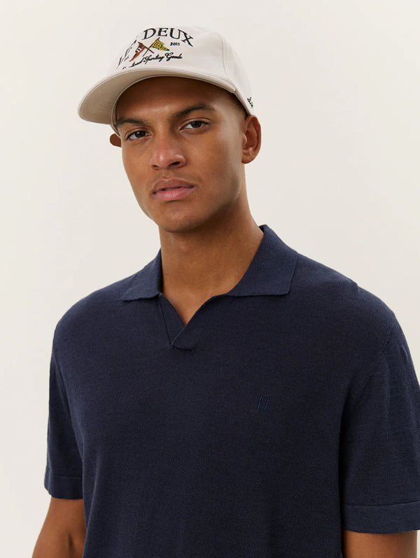 Emmanuel Polo Knit - Dark Navy-LES DEUX-Over the Rainbow