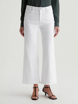 Saige Wide Leg Crop Jean - Gallery White-AG Jeans-Over the Rainbow