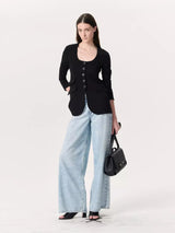 Featherweight Sofie High Rise Wide Jean - Bellport-RAG + BONE-Over the Rainbow