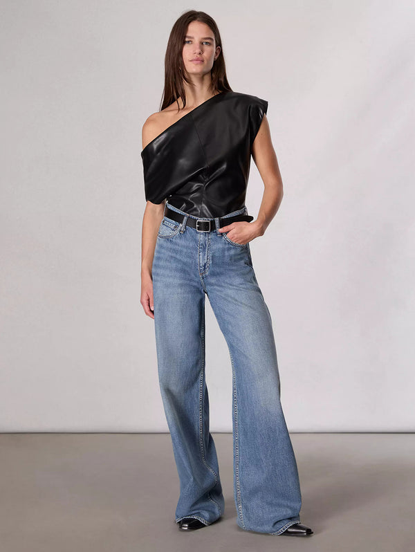 Featherweight Sofie High Rise Wide Jean - Beverly-RAG + BONE-Over the Rainbow