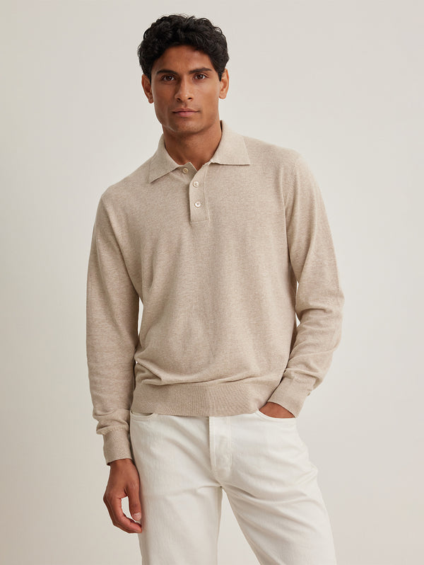 Matteo Linen Blend Knit Sweater - Flax