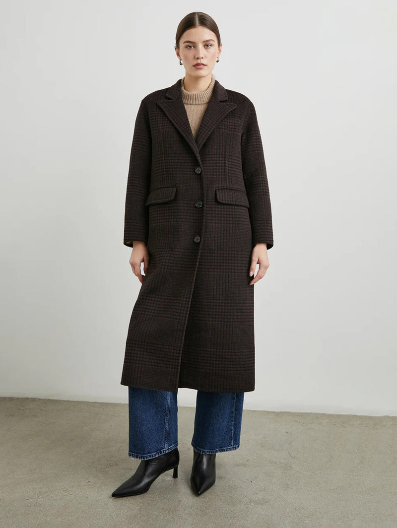 Gallery Coat - Espresso Houndstooth-Rails-Over the Rainbow