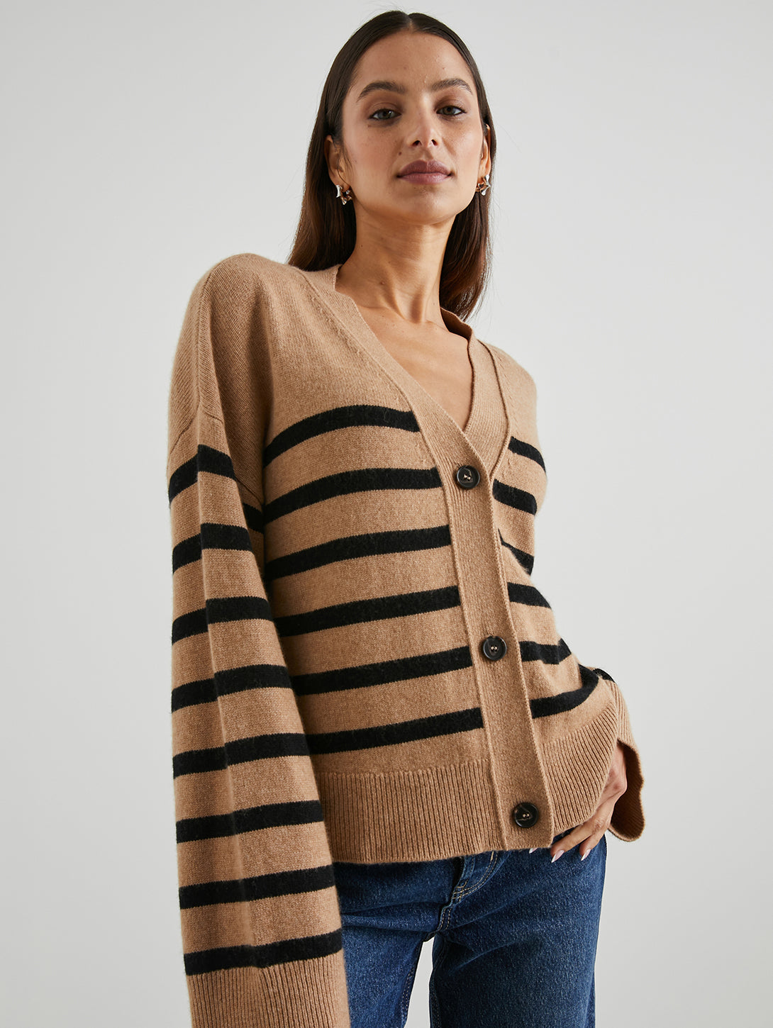 RAILS | Geneva Cardigan - Camel Black Stripe | Over The Rainbow Canada ...