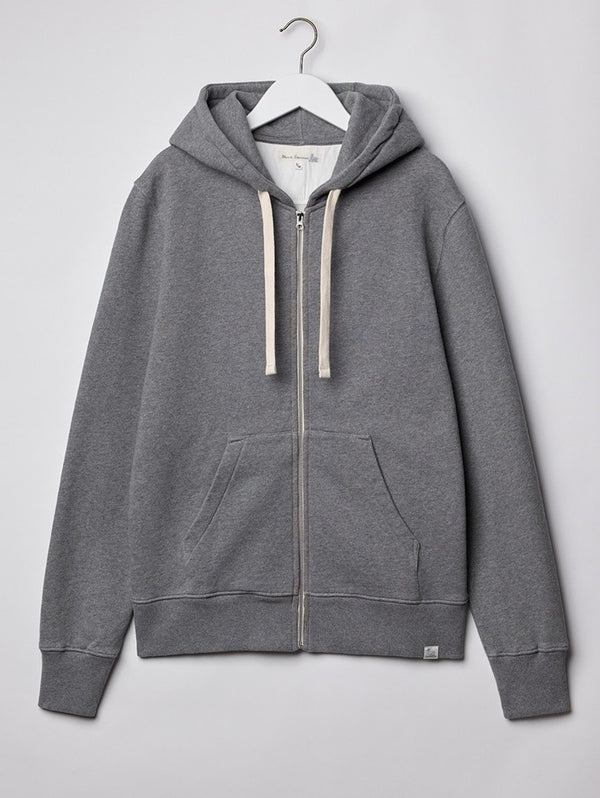 Zip Up Hoody - Grey Melange-MERZ B SCHWANEN-Over the Rainbow