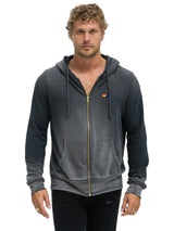 Essential Zip Hoodie - Faded Smoke-AVIATOR NATION-Over the Rainbow