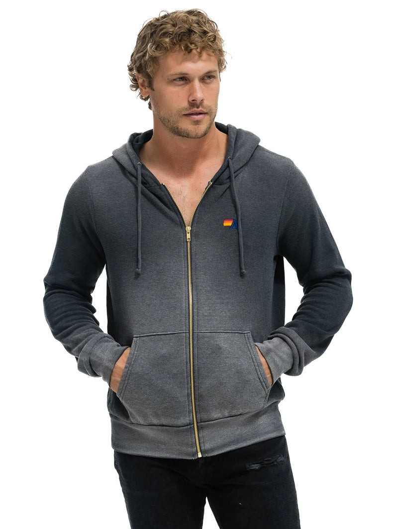 Essential Zip Hoodie - Faded Smoke