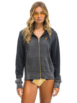 Essential Zip Hoodie - Faded Smoke-AVIATOR NATION-Over the Rainbow