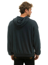 Wave Stripe 4 Pullover Hoodie Relaxed - Charcoal-AVIATOR NATION-Over the Rainbow