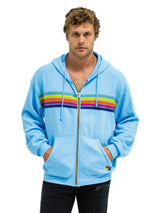 5 Stripe Zip Hoodie - Sky/Rainbow-AVIATOR NATION-Over the Rainbow