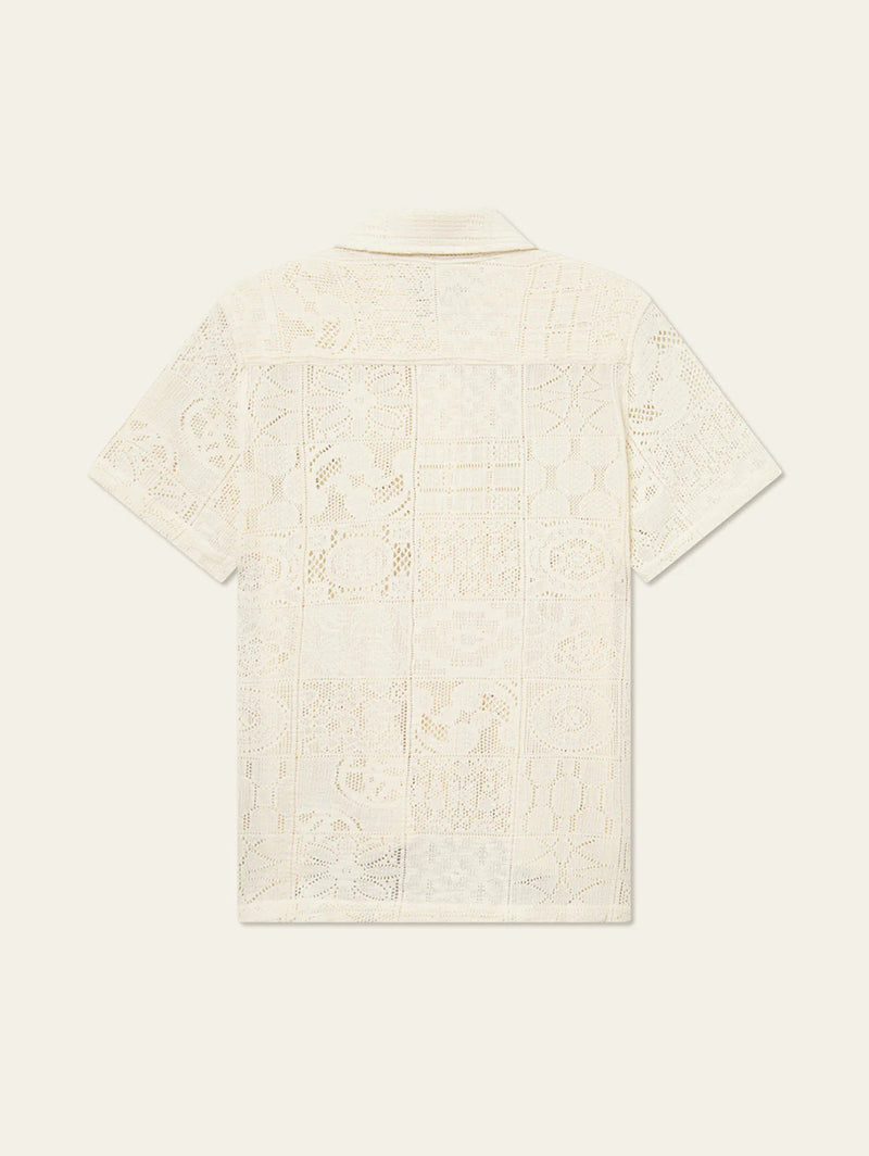 Hector Lace Short Sleeve Shirt - Ivory-LES DEUX-Over the Rainbow