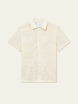 Hector Lace Short Sleeve Shirt - Ivory-LES DEUX-Over the Rainbow