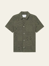 Hector Lace Short Sleeve Shirt - Olive Night-LES DEUX-Over the Rainbow