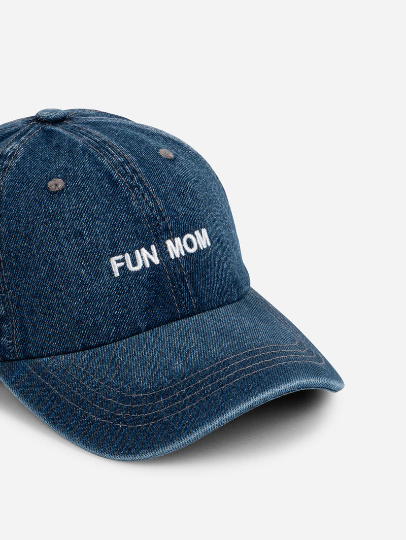 Fun Mom Dad Cap - Denim/White