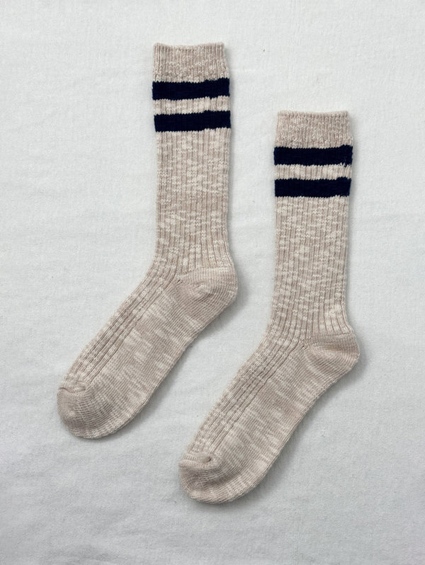 Cottage Varsity Socks - Oatmeal