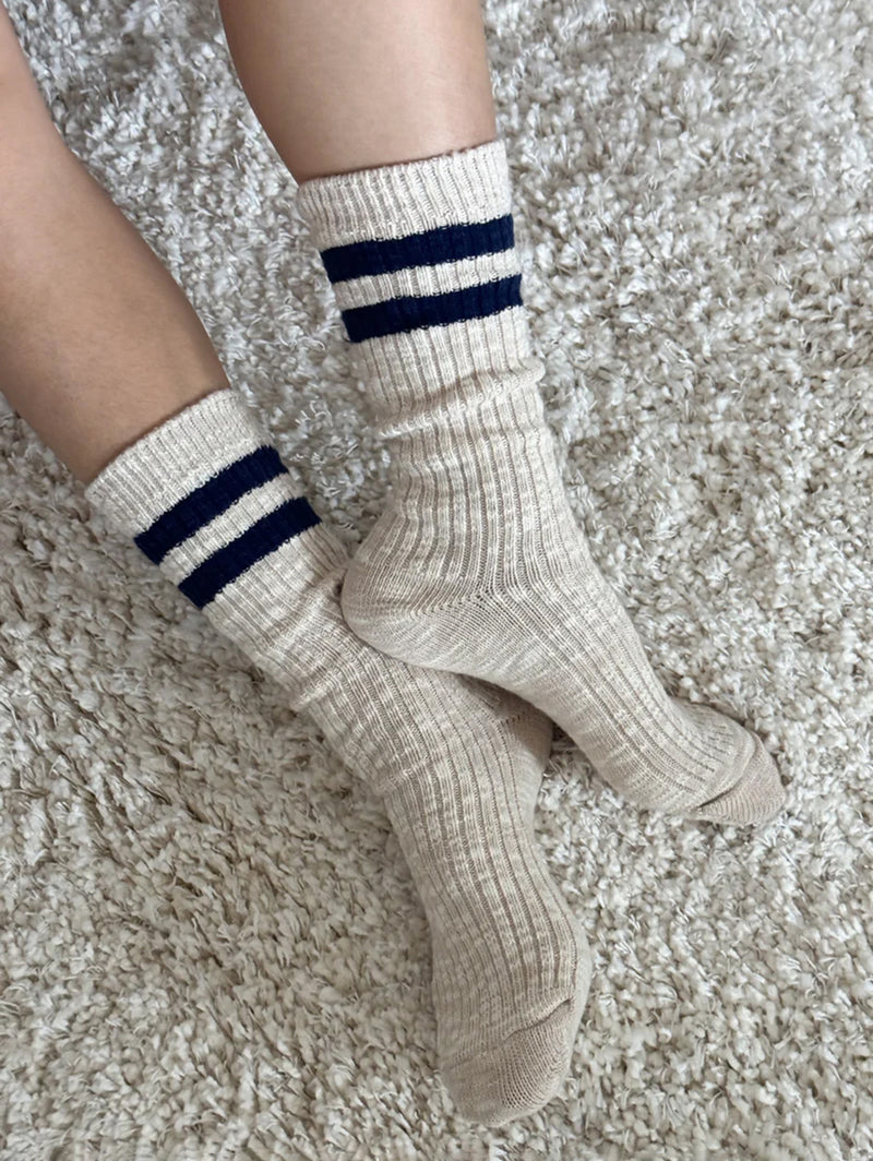 Cottage Varsity Socks - Oatmeal