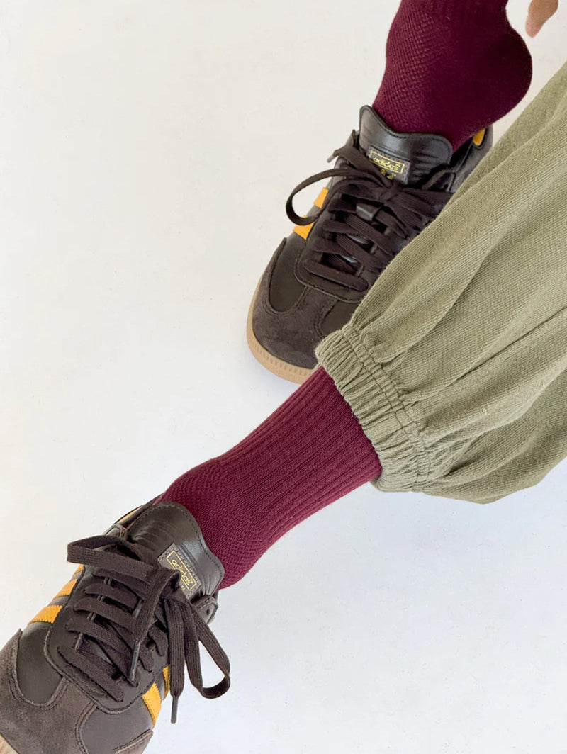 Boyfriend Socks - Maroon