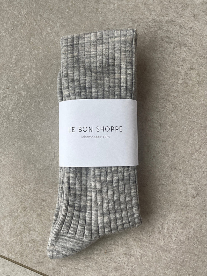 Schoolgirl Socks - Grey Melange-LE BON SHOPPE-Over the Rainbow