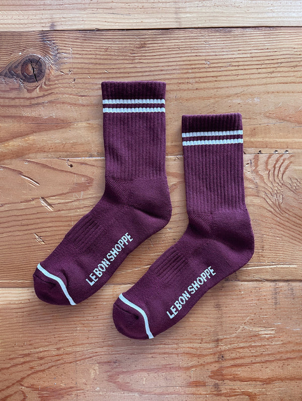 Boyfriend Socks - Maroon