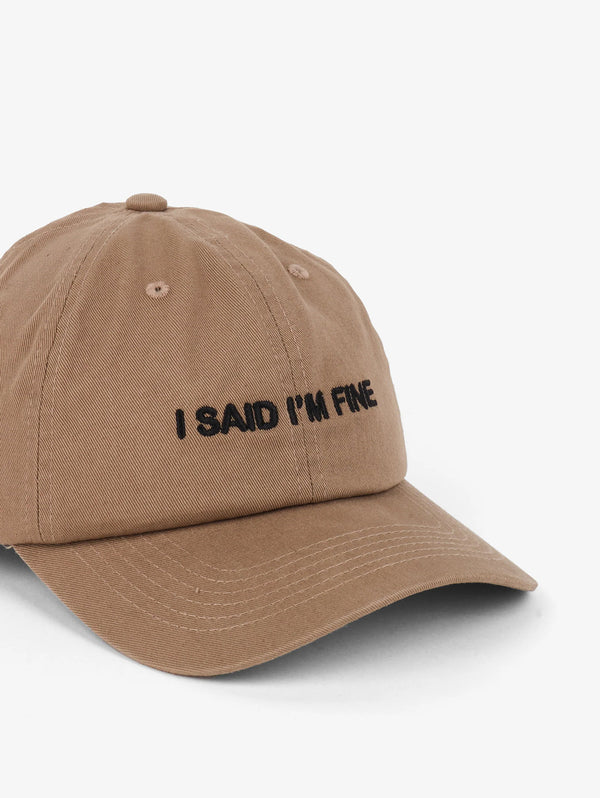 I'm Fine Dad Cap - Khaki/Black