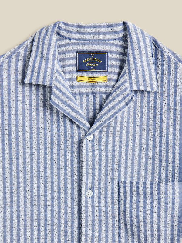 Jacquard Shirt - Chambray-PORTUGUESE FLANNEL-Over the Rainbow