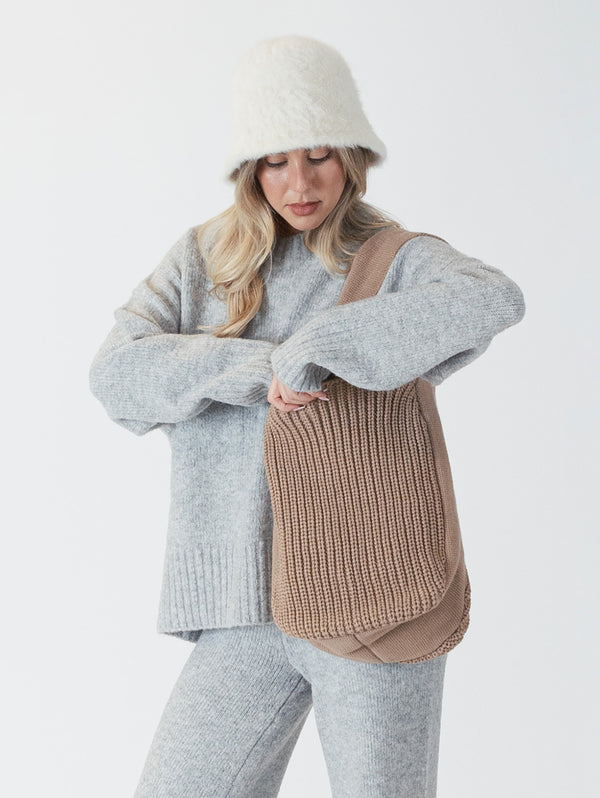Knit Bag - Camel-LYLA+LUXE-Over the Rainbow