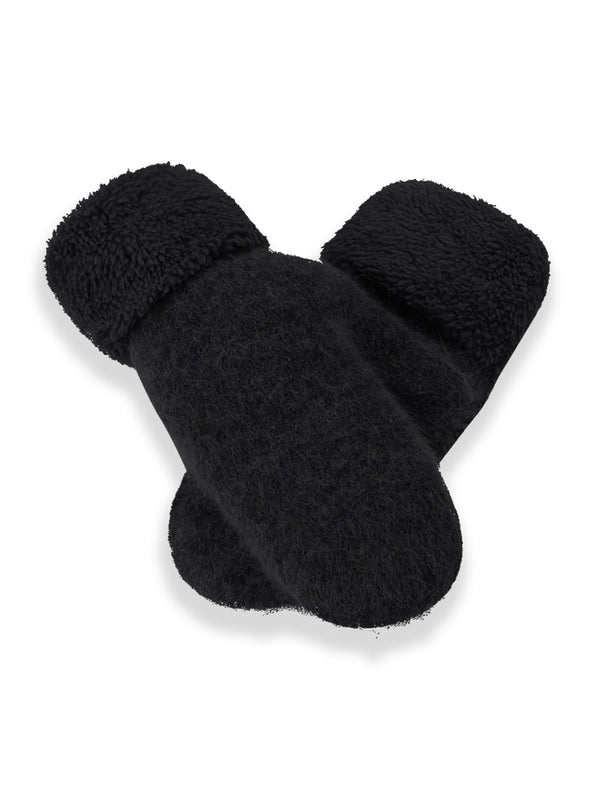 Sherpa Lining Mitten - Black-LYLA+LUXE-Over the Rainbow