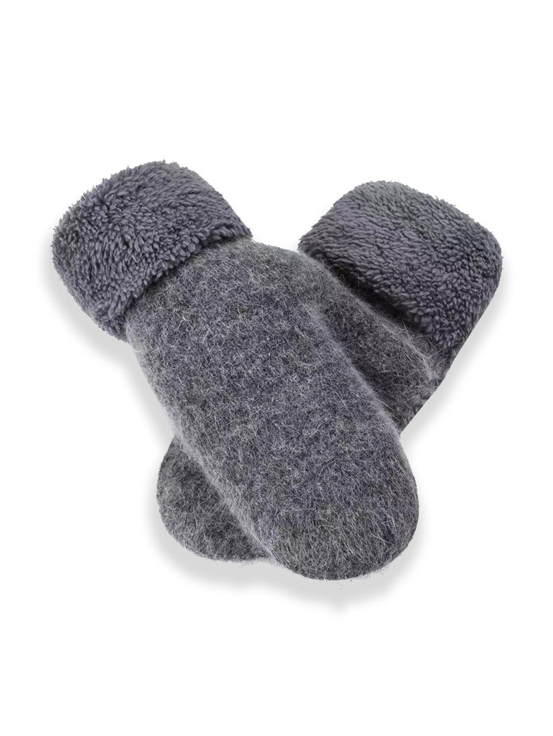 Sherpa Lining Mitten - Dark Grey-LYLA+LUXE-Over the Rainbow