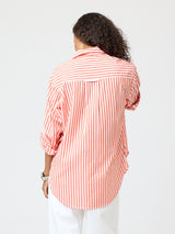 Jack Stripe Shirt - Aperol Orange-KERRI ROSENTHAL-Over the Rainbow