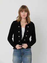 Beau-Lero Fringe Cardigan - Black-KERRI ROSENTHAL-Over the Rainbow