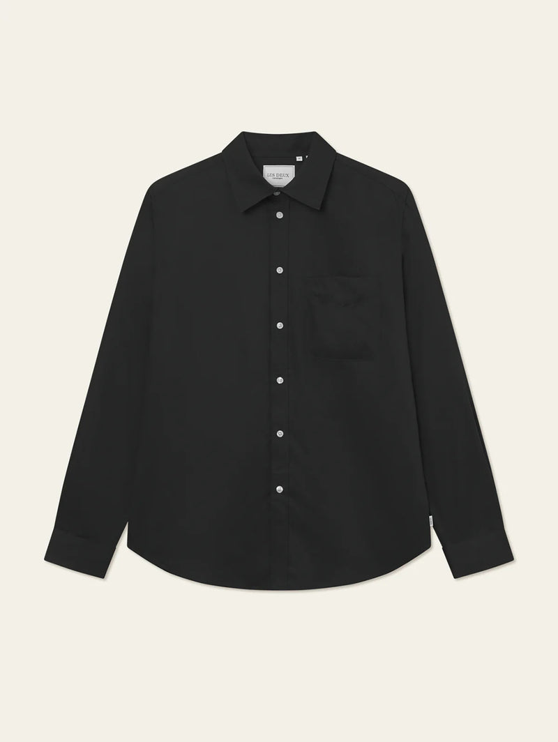 Kent Tencel Shirt - Black-LES DEUX-Over the Rainbow