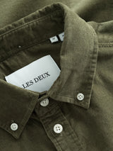 Kristian Corduroy Shirt - Olive Night-LES DEUX-Over the Rainbow