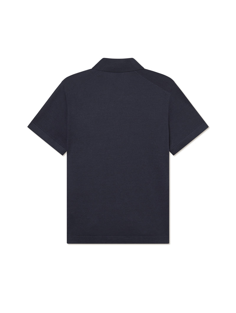 Emmanuel Polo Knit - Dark Navy-LES DEUX-Over the Rainbow