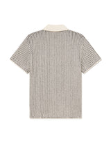 Easton Knitted Short Sleeve Shirt - Ivory Black-LES DEUX-Over the Rainbow