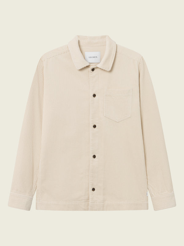 Layton Corduroy Overshirt - Ivory-LES DEUX-Over the Rainbow