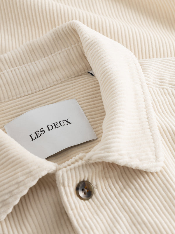 Layton Corduroy Overshirt - Ivory-LES DEUX-Over the Rainbow