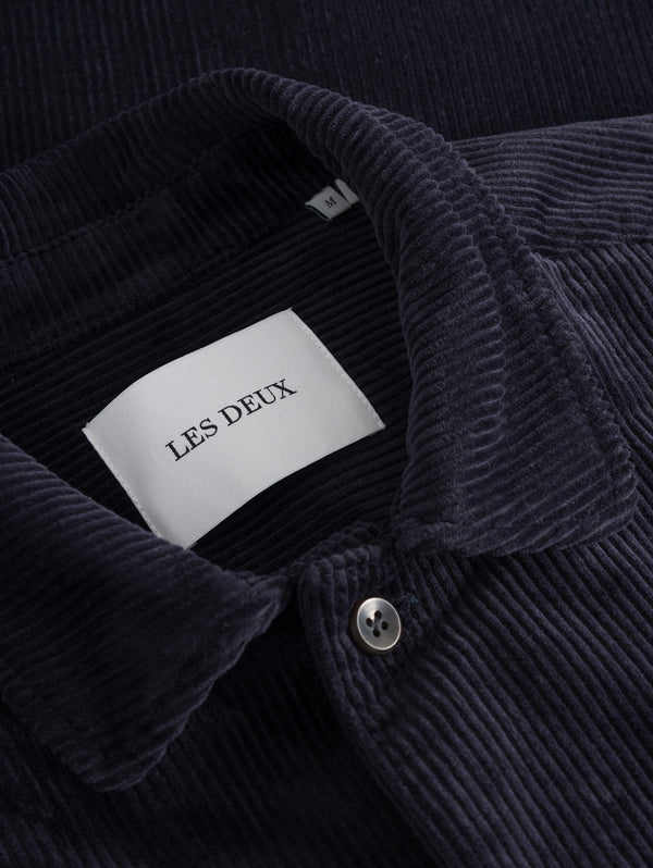 Layton Corduroy Overshirt - Dark Navy-LES DEUX-Over the Rainbow