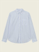 Kent Poplin Shirt - Summer Sky/White-LES DEUX-Over the Rainbow