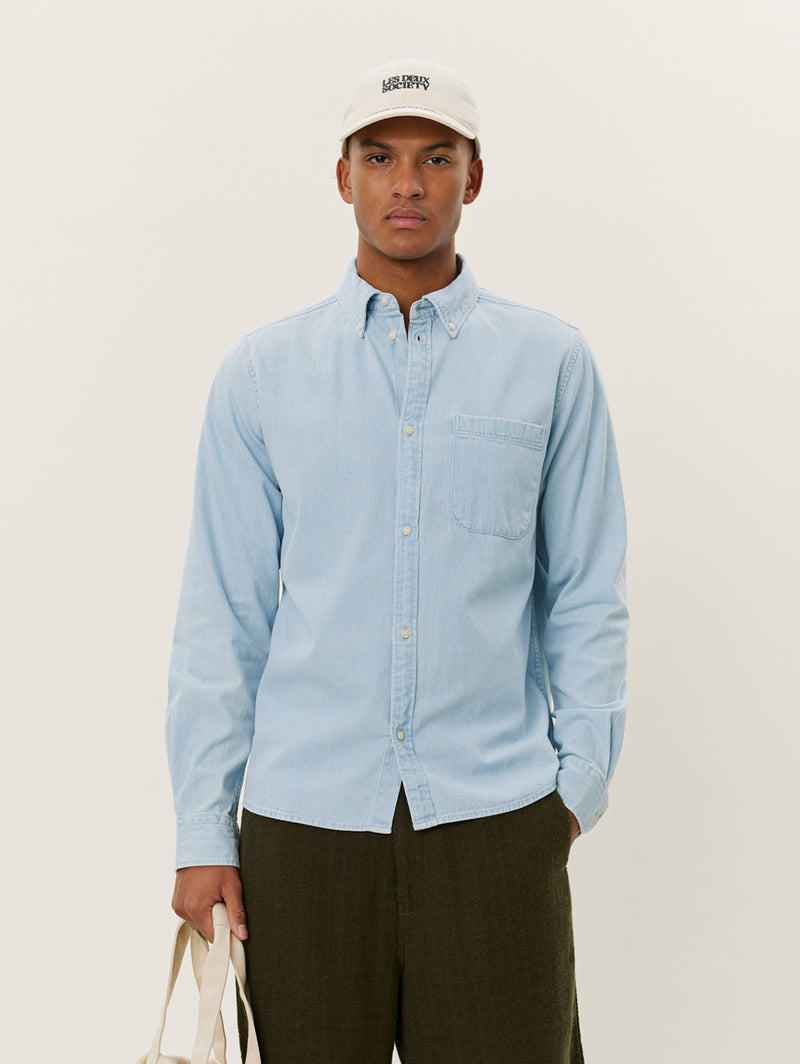 Kash Denim Shirt - Light Blue Wash-LES DEUX-Over the Rainbow