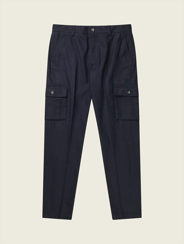 Como Cargo Suit Pants - Dark Navy Mélange-LES DEUX-Over the Rainbow