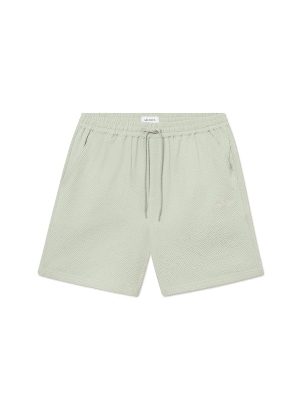 Stan Seersucker Swim Shorts - Smoke Green-LES DEUX-Over the Rainbow