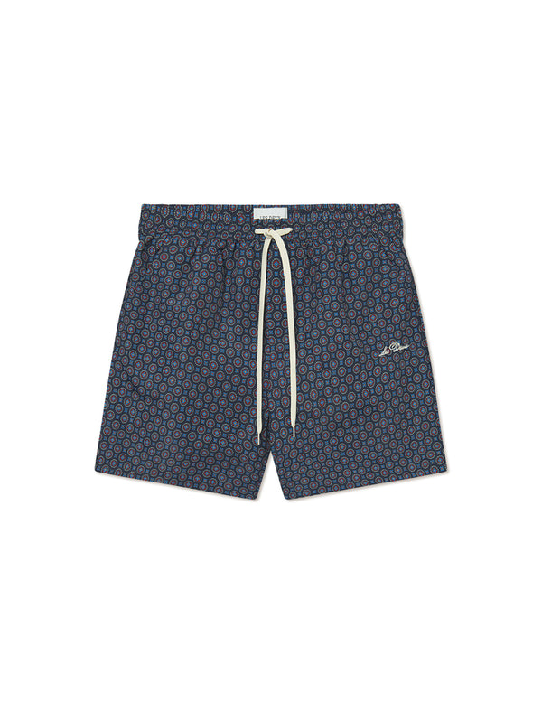 Stan Ornament Swim Shorts - Dark Navy-LES DEUX-Over the Rainbow