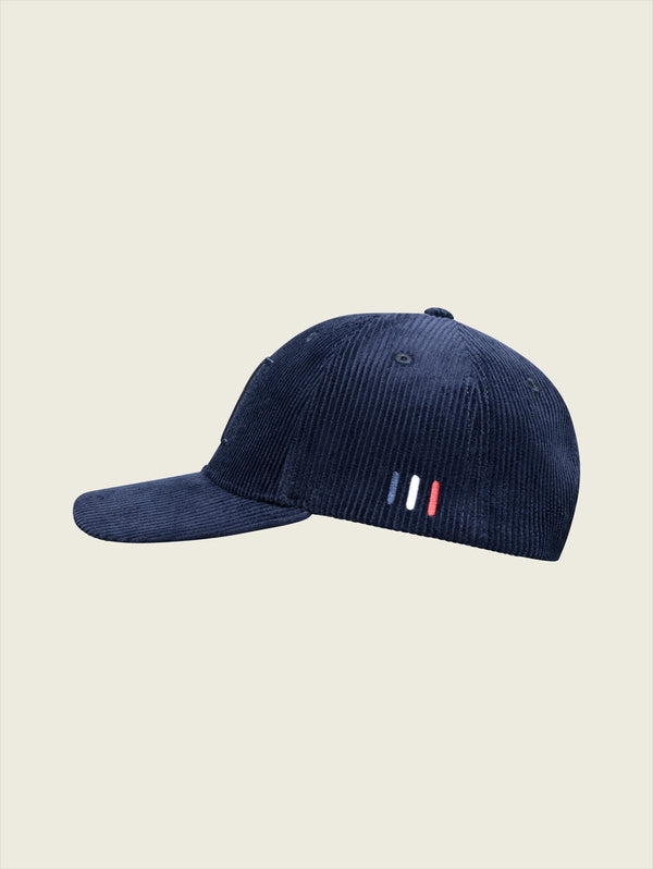 Encore Corduroy Baseball Cap - Dark Navy-LES DEUX-Over the Rainbow